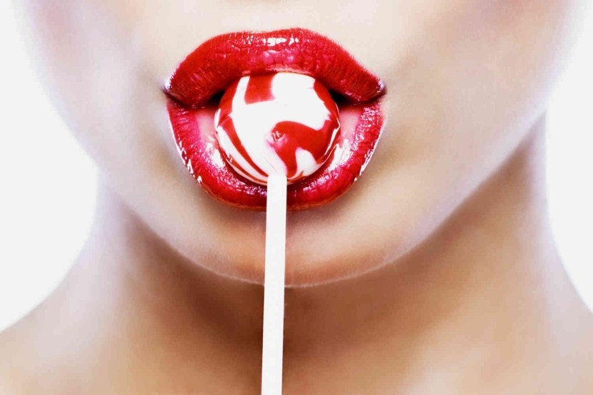 Lips with Chupa Chups