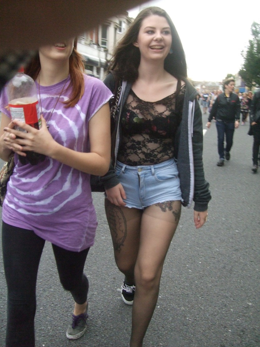 The woman leaned over