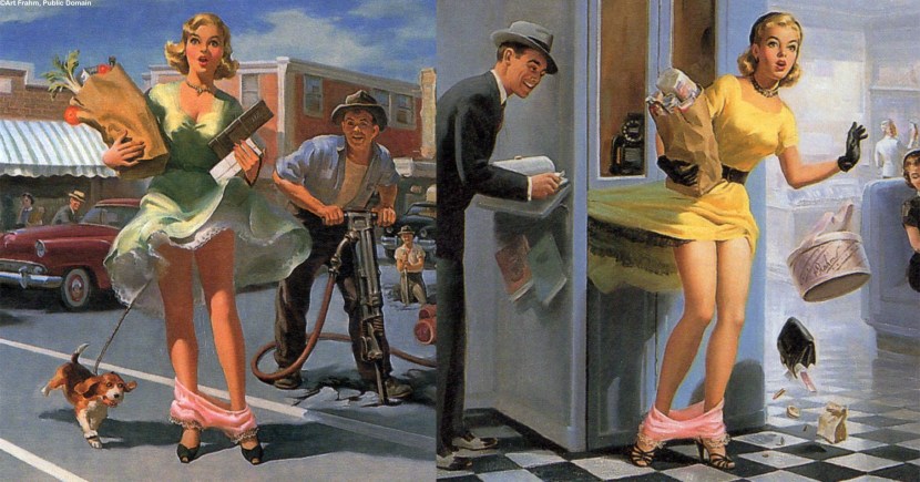 Hidden camera under a skirt