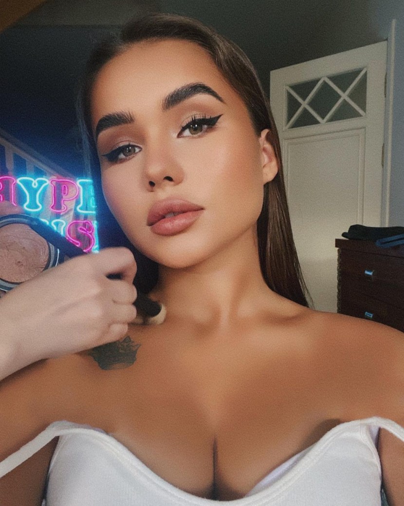 Katya Adushkina in a swimsuit