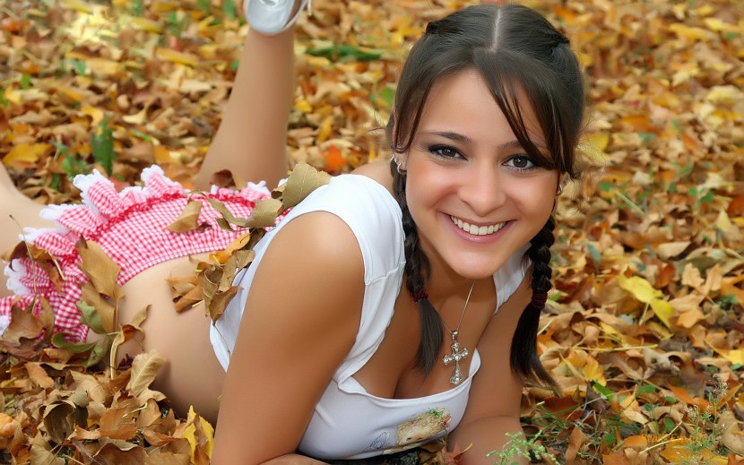 Bimbo in school uniform