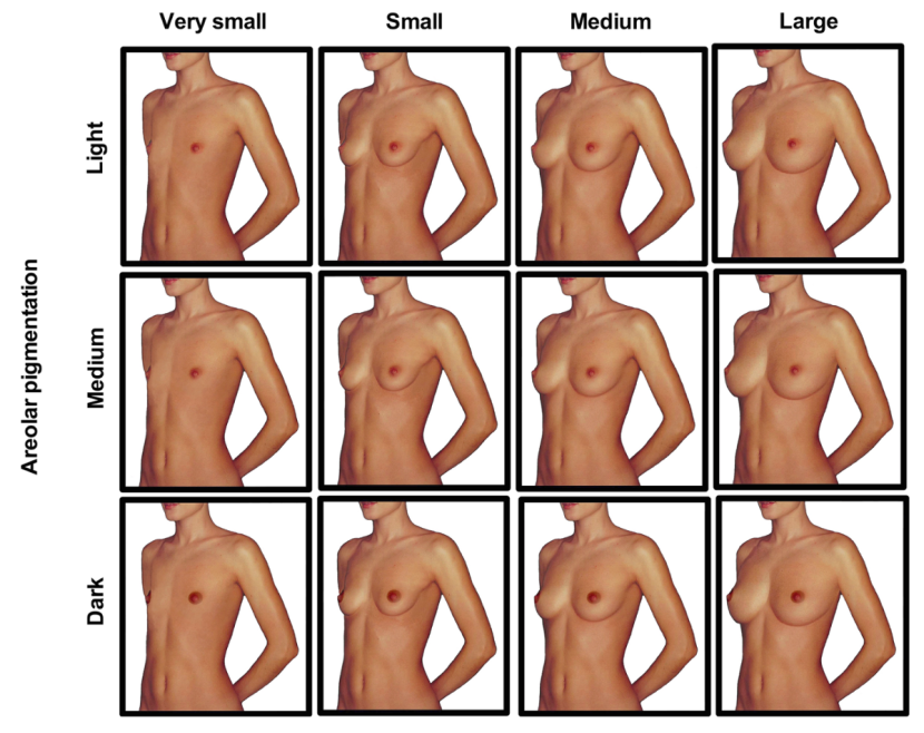 Naked woman in front