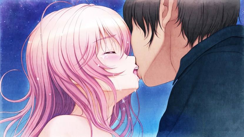 Passionate hugs and kisses