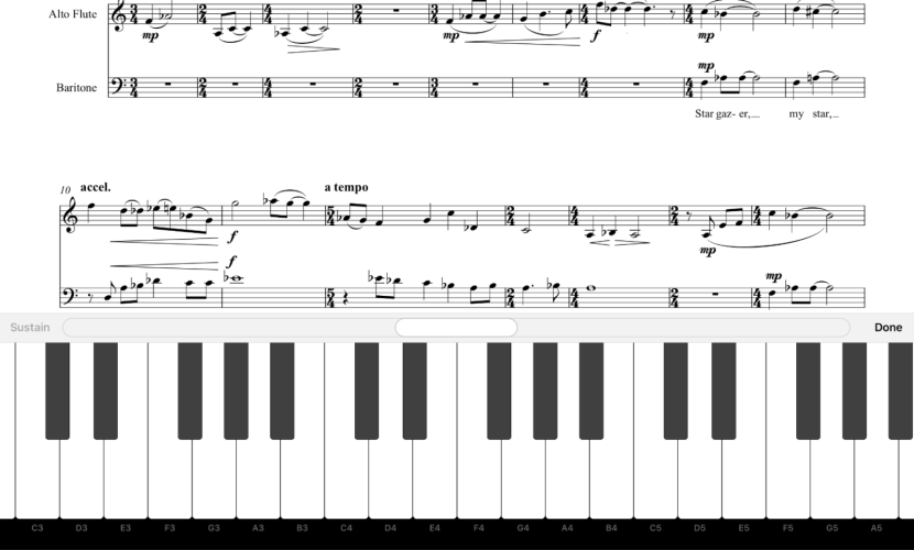 Notes for the piano