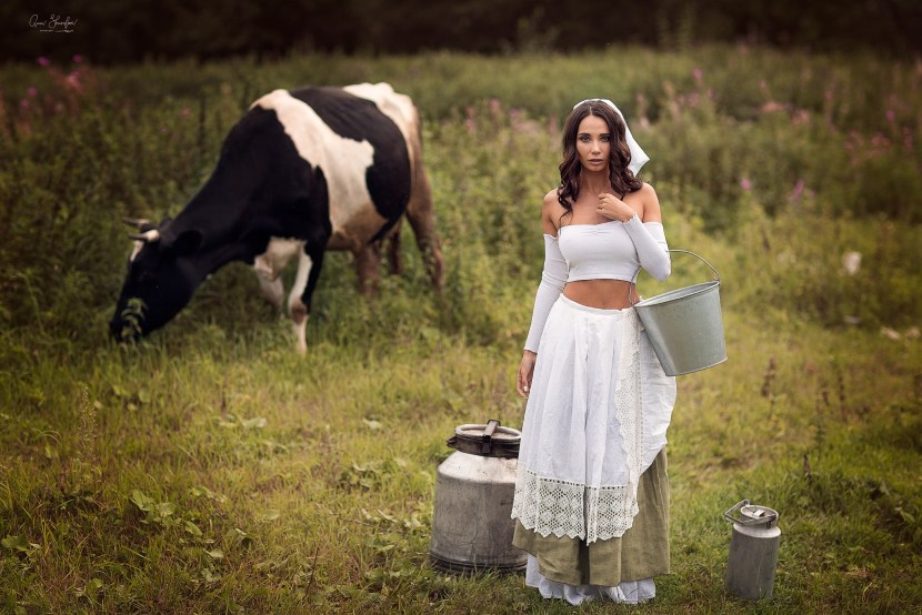 Beautiful milkmaid