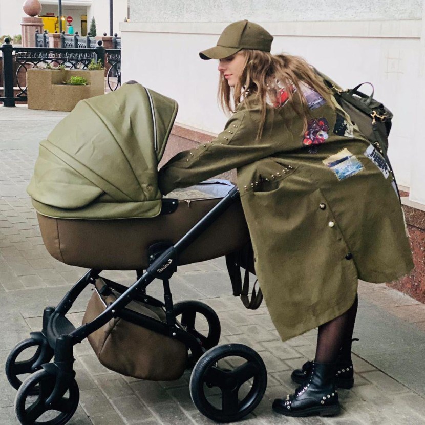 Elizabeth Arzamasova with her son