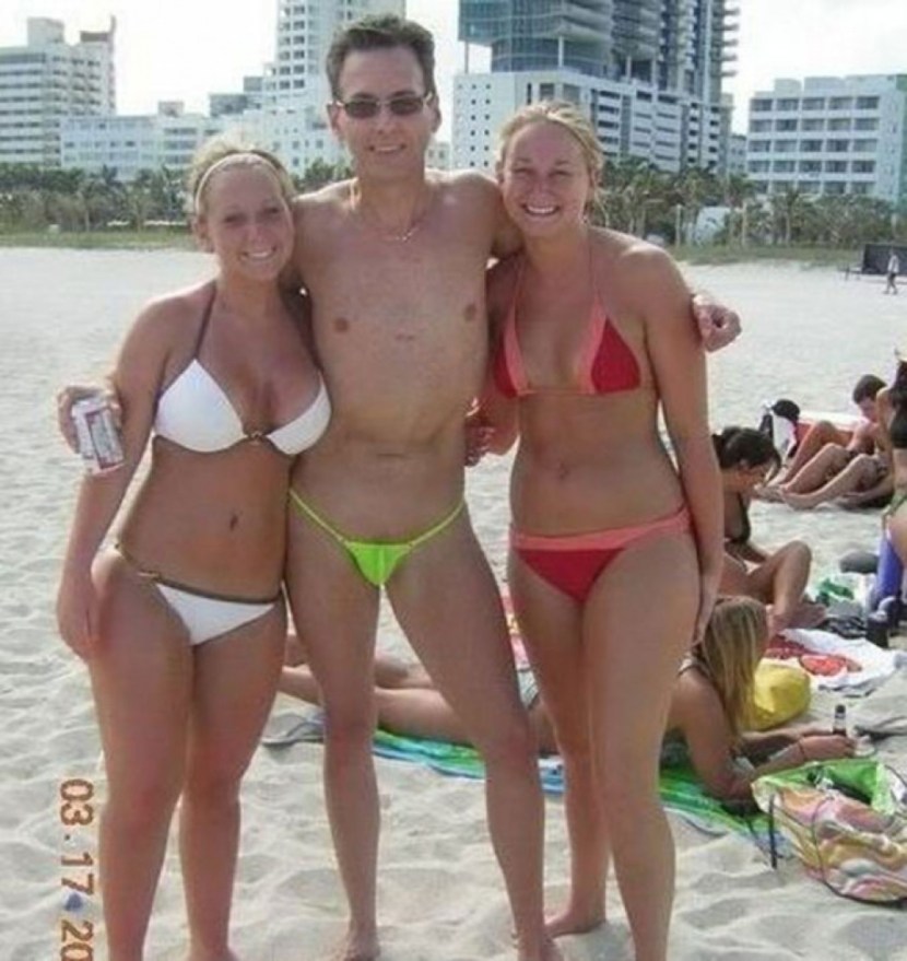 Family wife in a swimsuit