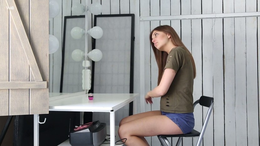 Woman before and after undressing