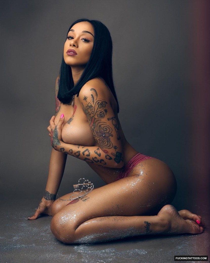 Porn actress with pubic tattoo