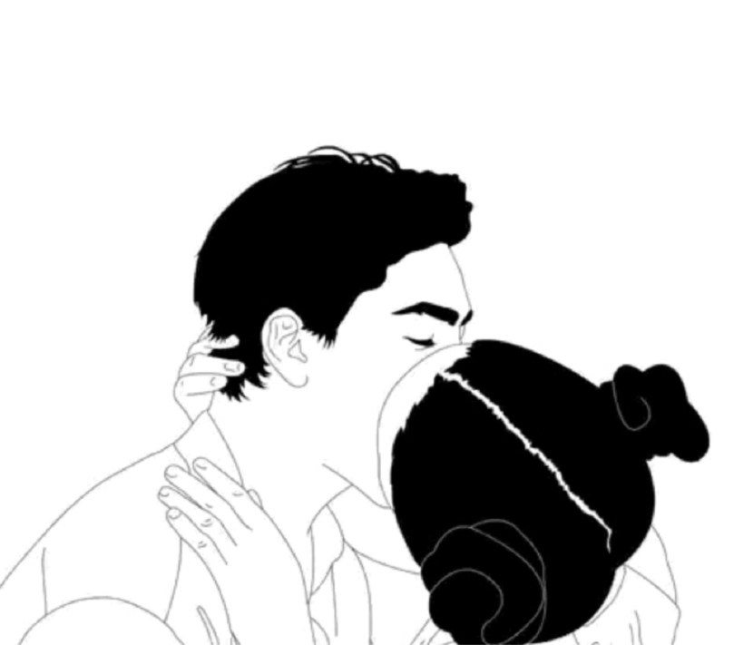 Kiss in the ass drawing