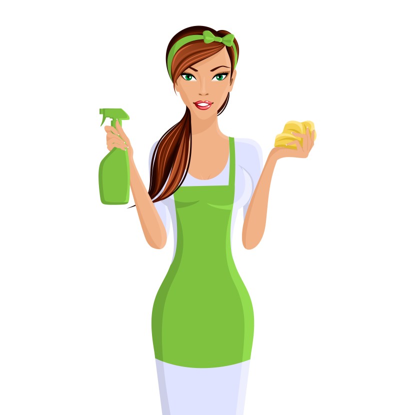 Housewife in the kitchen pop art