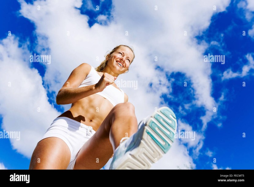 Naked against the background of the sky