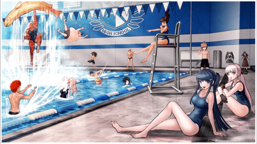 Naked in the water pool guy