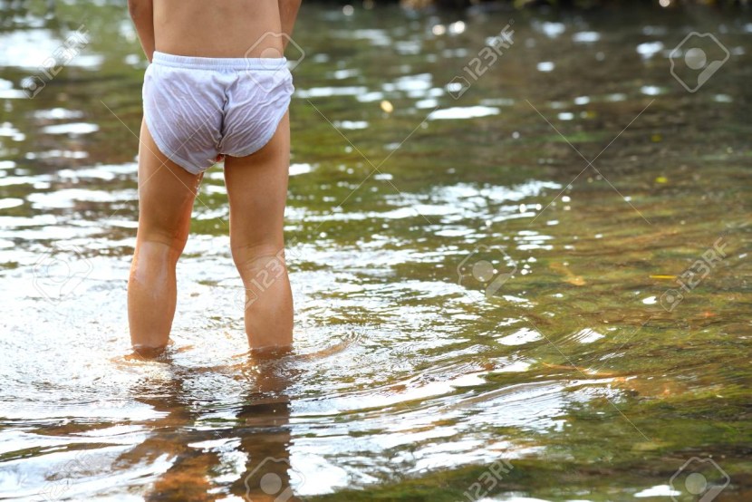 Swims of a young man