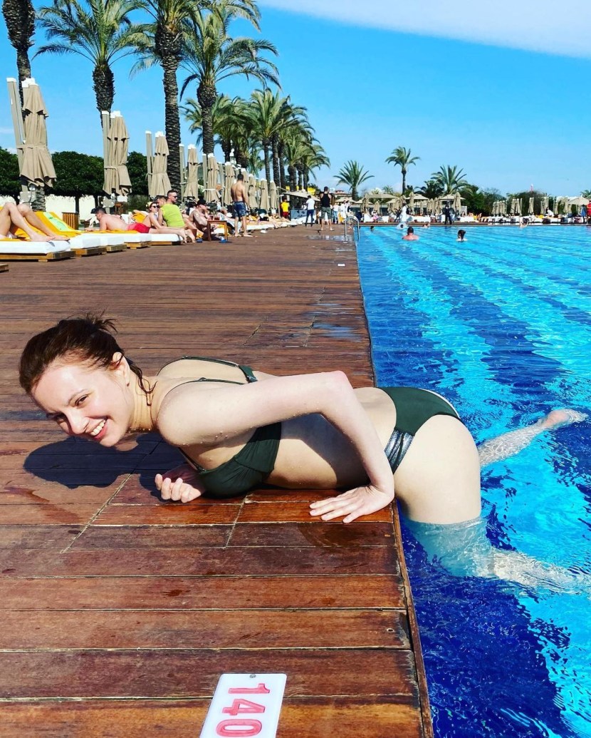 Ekaterina Klimova in underwear