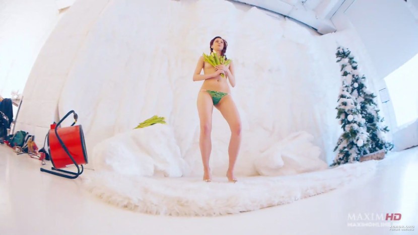 Maroussia Klimova in stockings