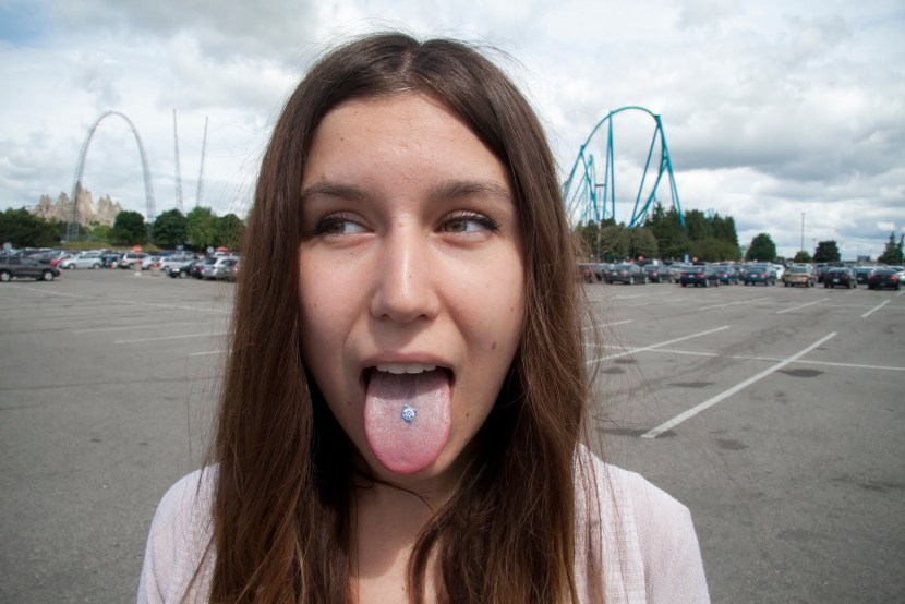 Open female mouth amateur