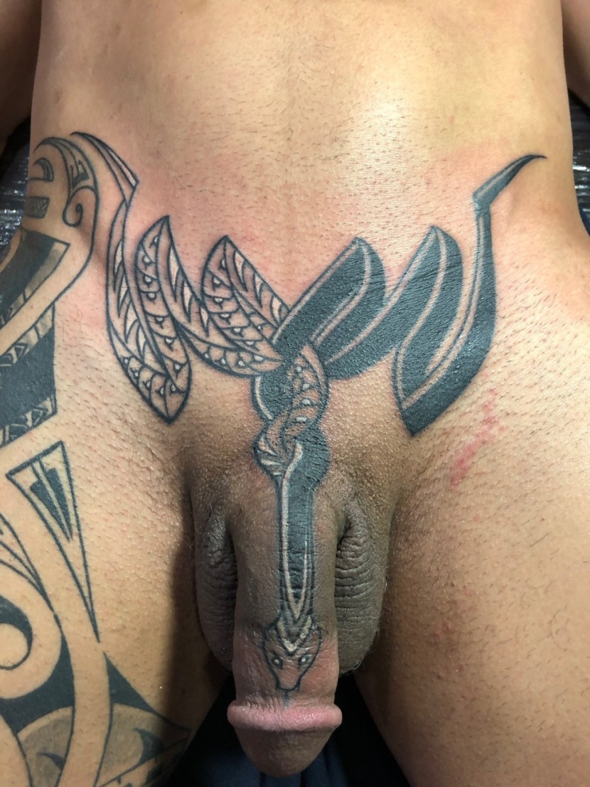 Men's intimate tattoos