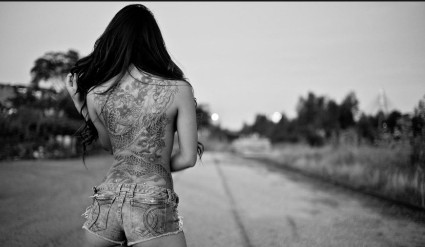 Photo of a girl from the back
