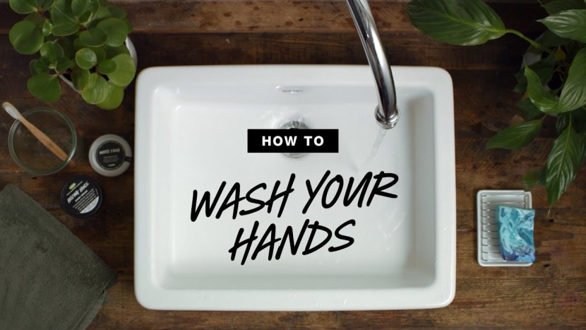Wash your hands in the Lush store