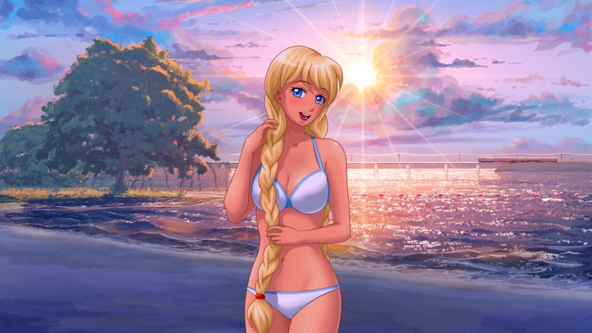 Infinite summer glorifying on the beach