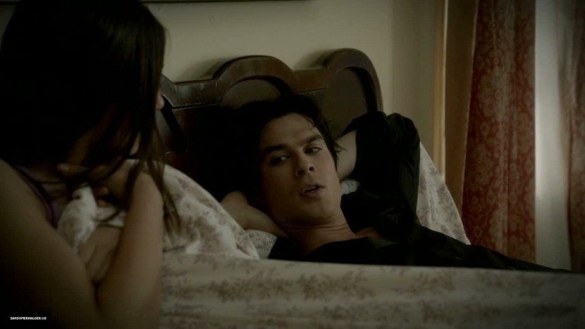 Stefan Elena and Damon in bed