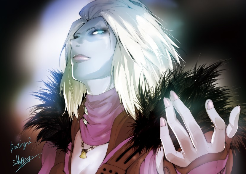 Girl on an inflatable mattress