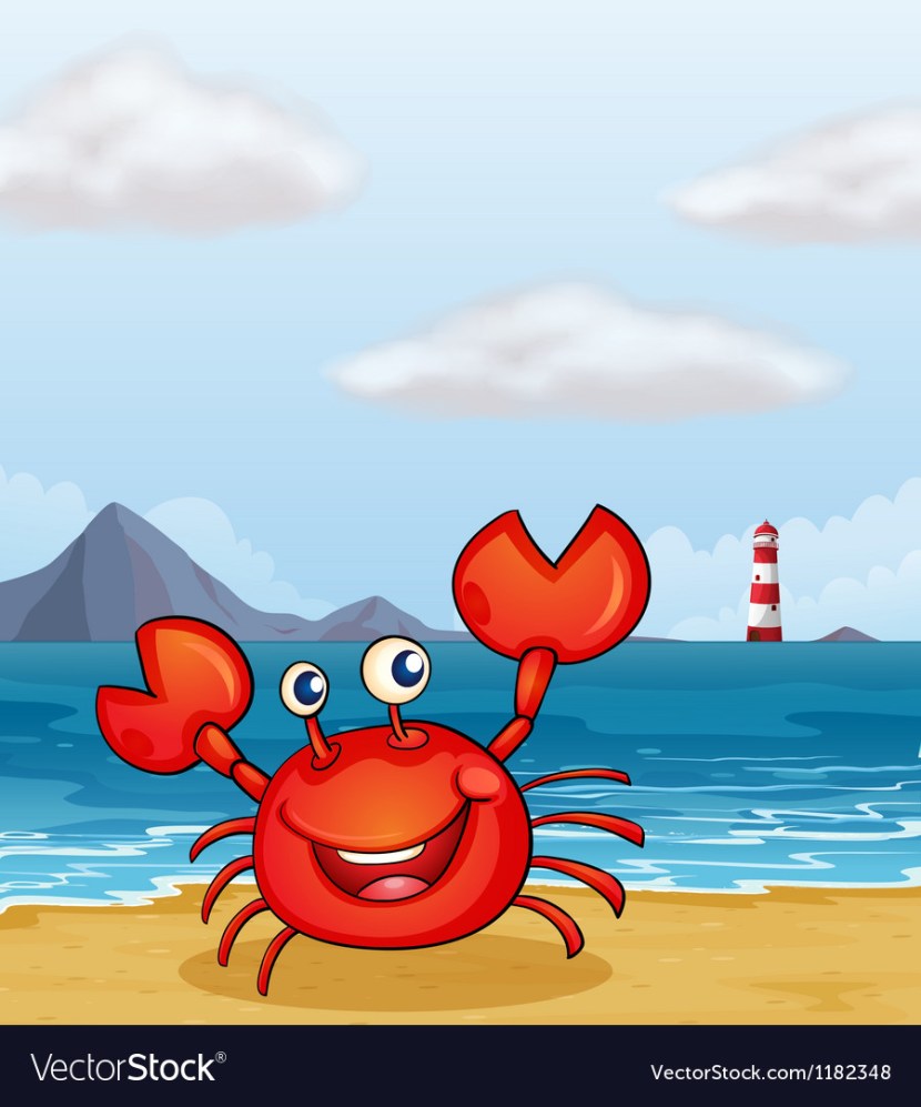 Krasbik in the sea cartoon