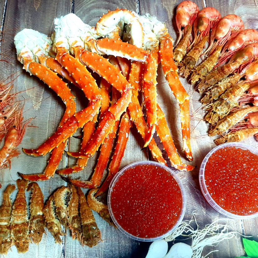 Caviar Camchatian crab