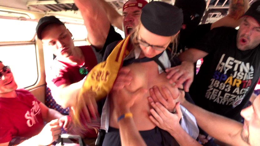 Czech Gangbang in the Train with the Conductor