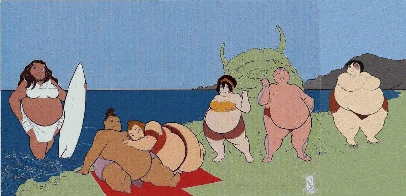 Fat sumosters in anime