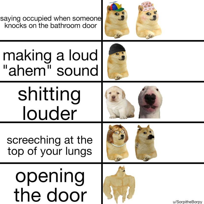 Saying Ocupied when Knocks on the Bathroom Door