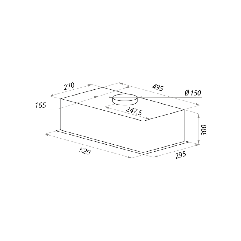 Built -in hood Homsair Camelia 60 white