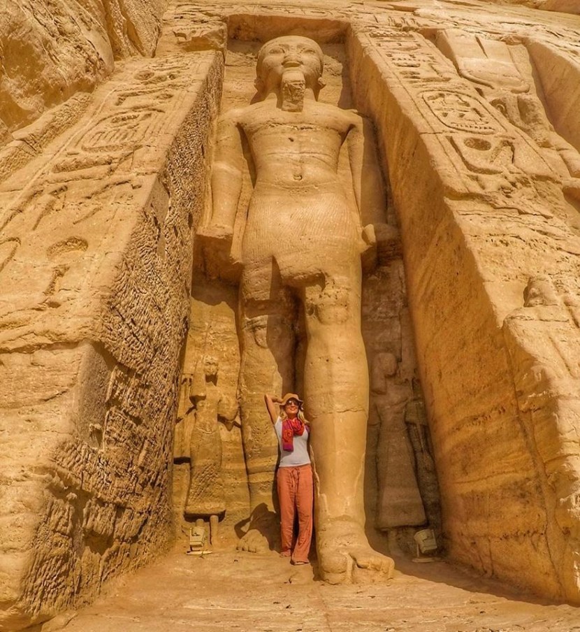 Pharaoh on the throne in ancient Egypt