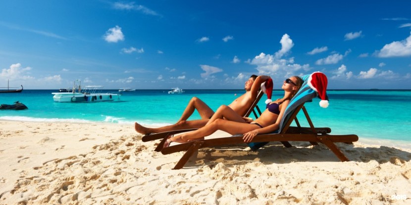 Girl lies in the sand