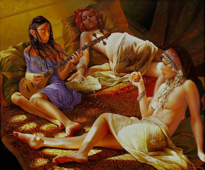 Man and woman are resting