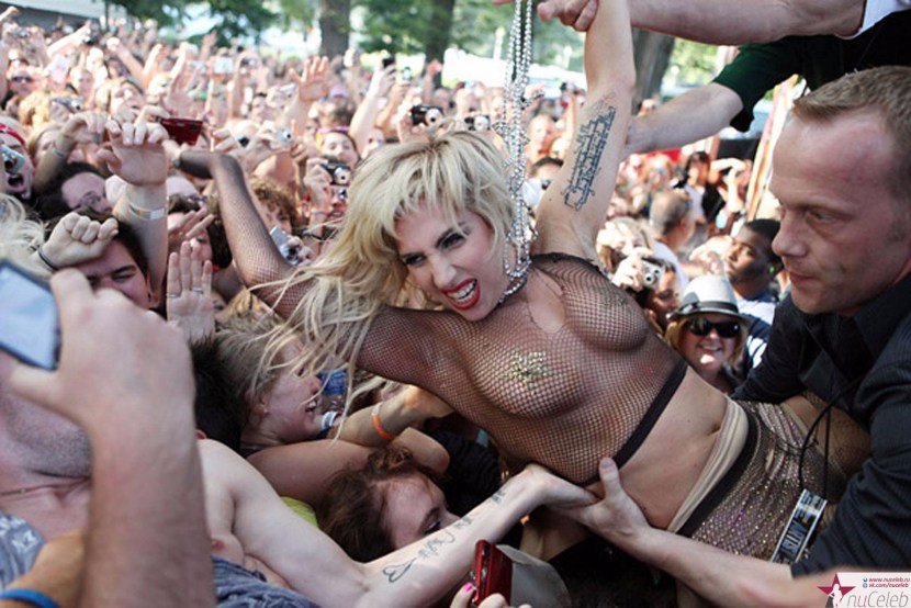 Lady Gaga at the Lollapalooza 2010 festival