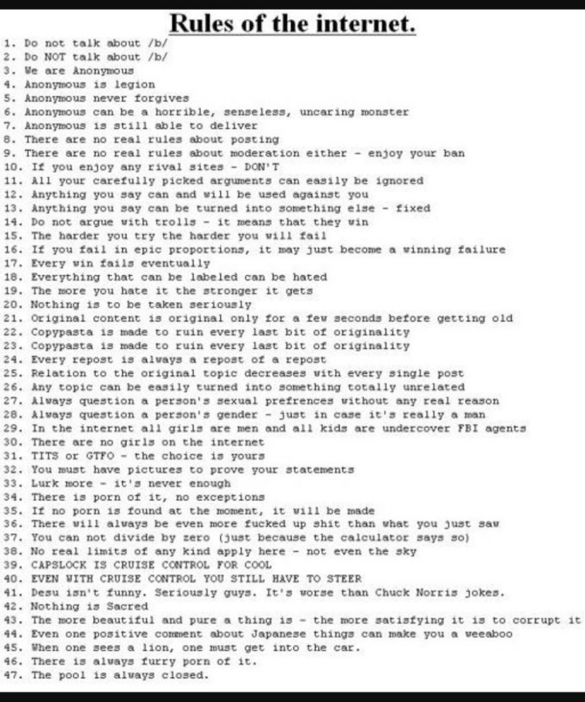 Rules of Internet in Russian