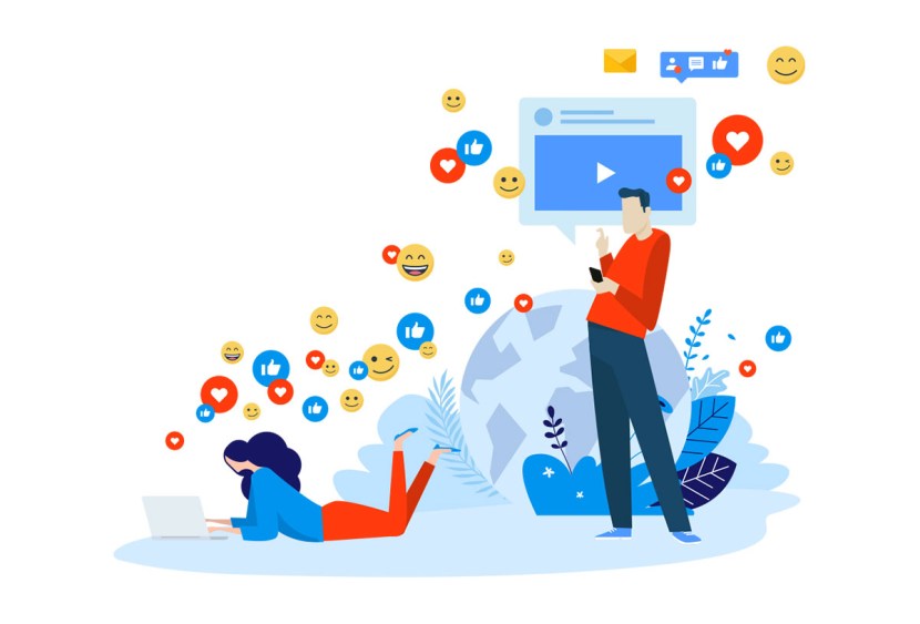 The number of users of social networks in the world