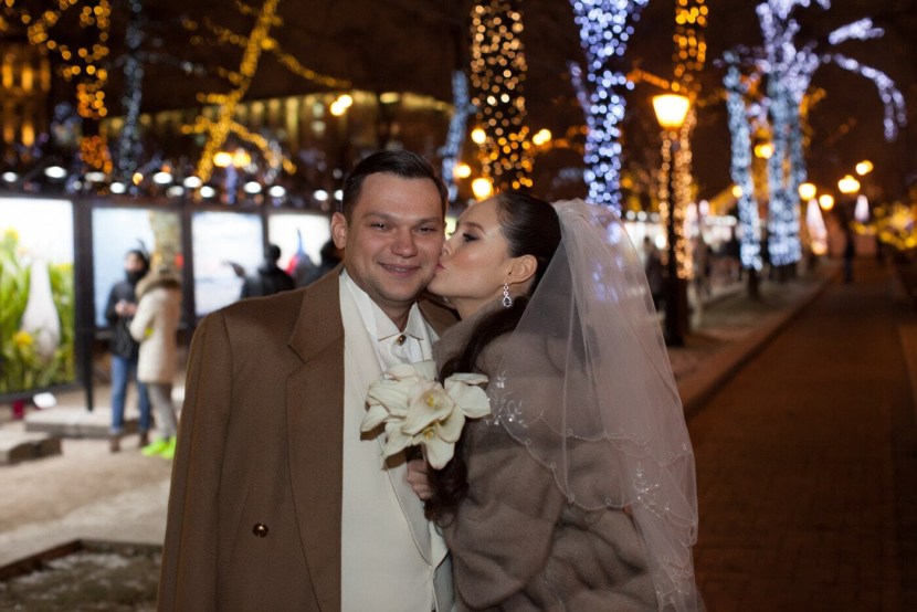 Julia Mikhalkova in a dress