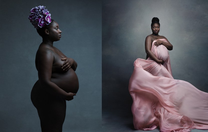 Naked pregnant women
