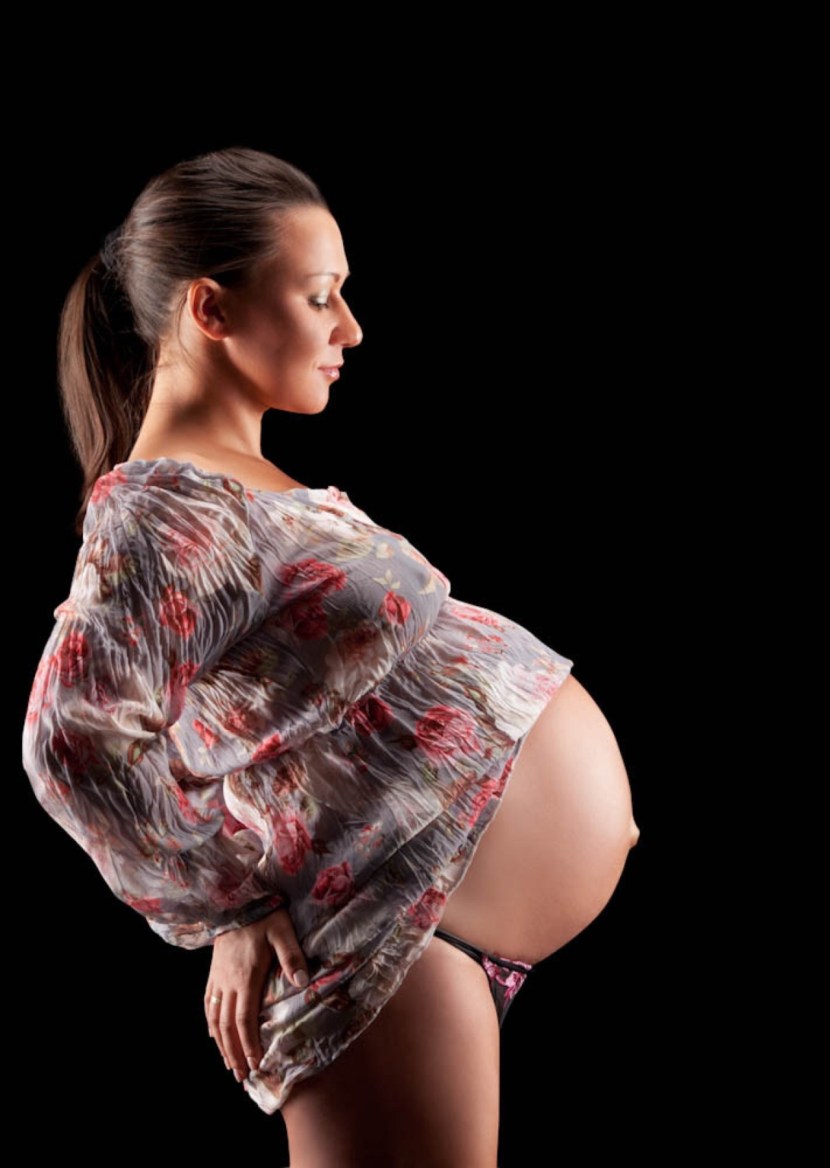 Beautiful large stomachs of pregnant women