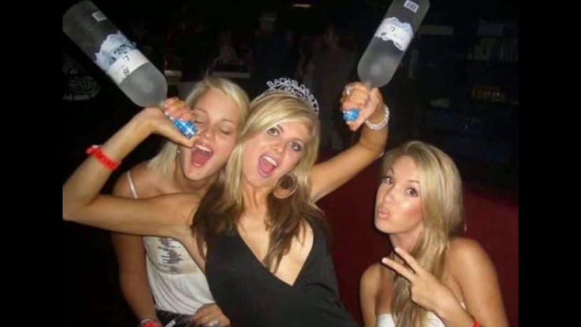 Funny women on a corporate party