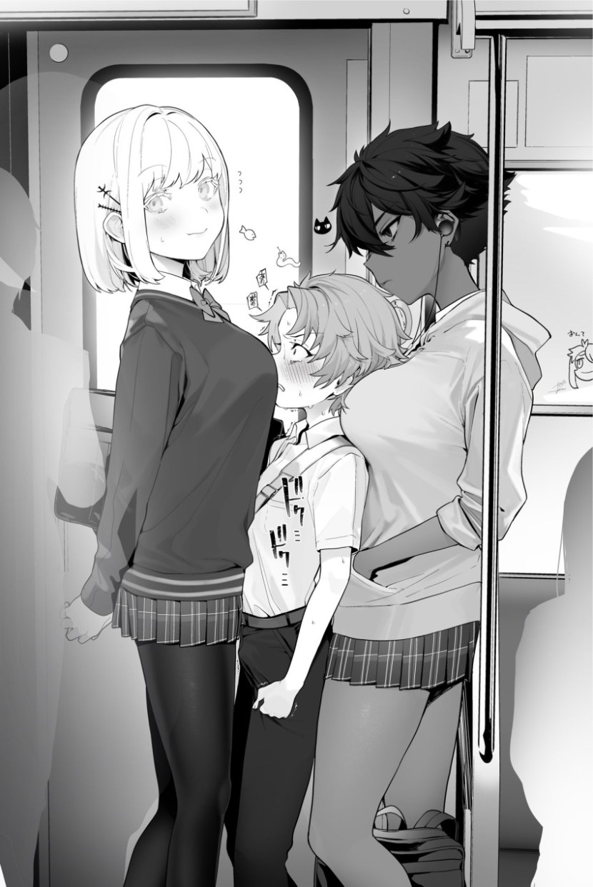The guy looks under the skirt