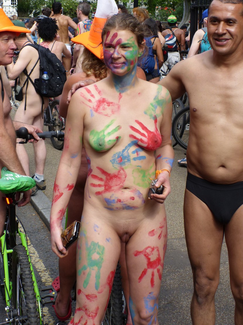 Naked bike races in London