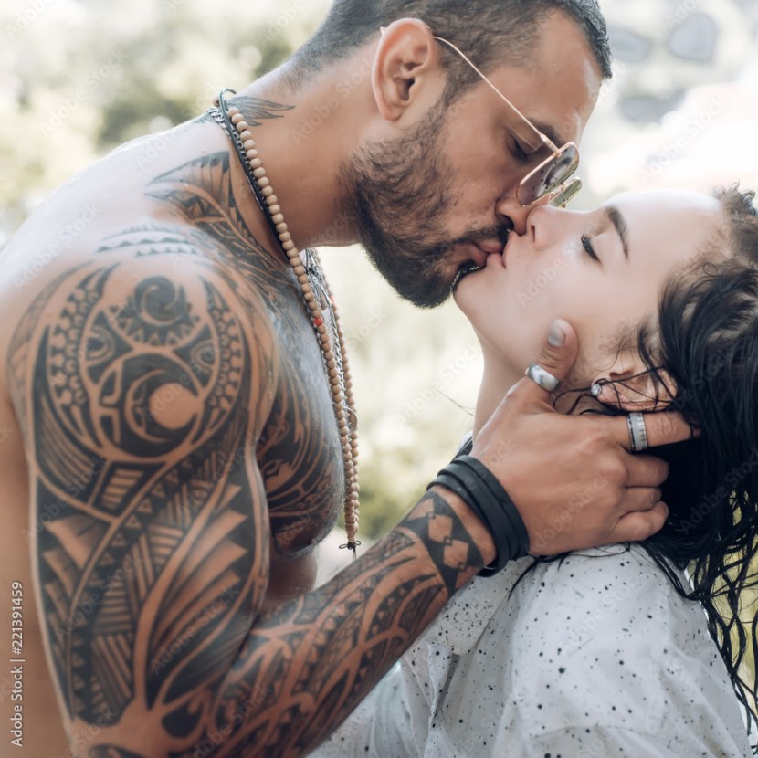 Erotic photo shoot of the couple