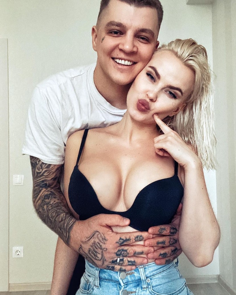 A thin girl with a large clitoris