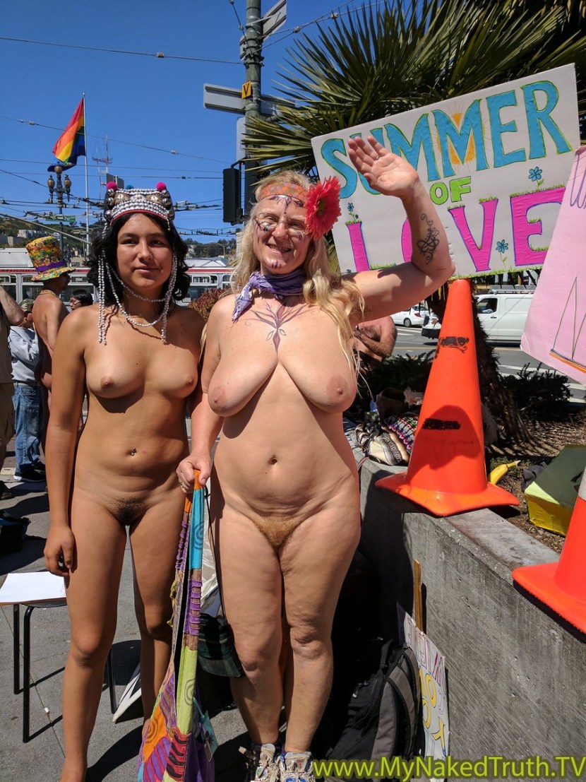 Naked women at the festival