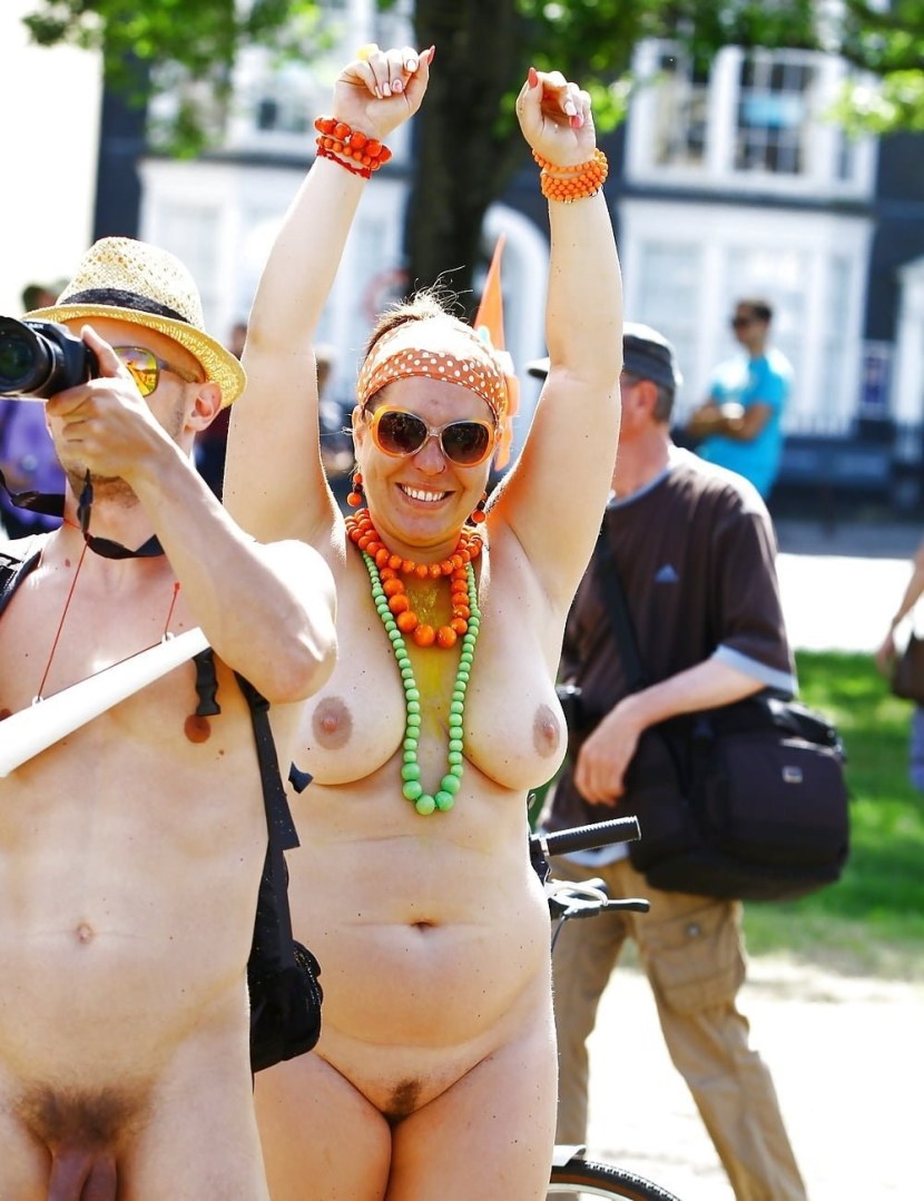 Naked women at the festival