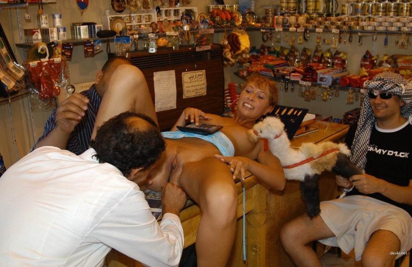 Wife undressed in Egypt